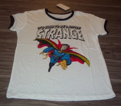 老式风格女士漫威漫画DR。 STRANGE T恤小号全新带标签 — 第 1/3 张图片