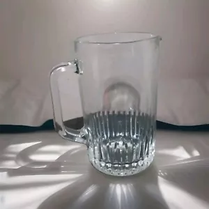 Vintage Mid Century Retro Clear Glass Pitcher 1970s Barware Italy 750 Ml - Picture 1 of 4