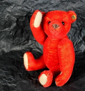 Steiff 029226 Red Teddy Bear Miniature 1908 replica  - Picture 1 of 10