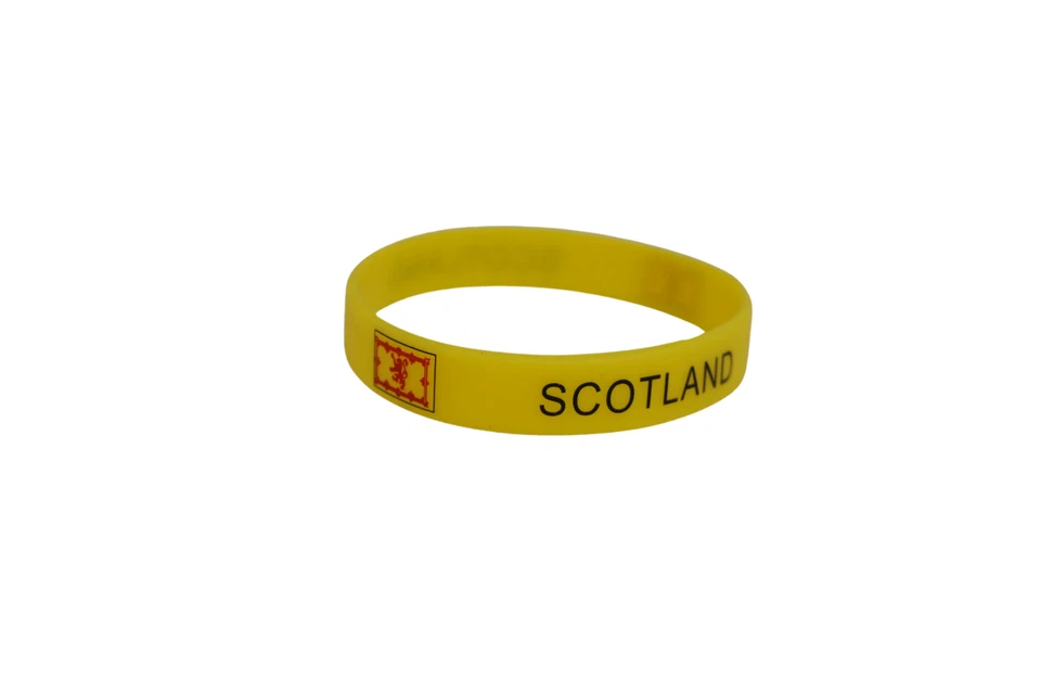 Sujetador con bandera de Escocia St. Andrews pulsera de goma de silicona con bandera de Escocia Foto 1 de 1