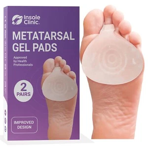 Metatarsal Pads by ® Ball of Foot Cushions Gel for Forefoot Burning Metatarsa... - Picture 1 of 6