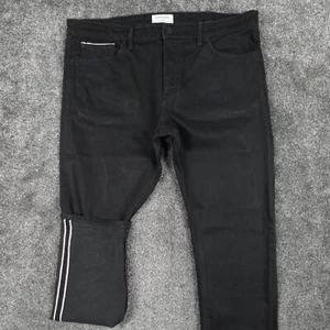 Jeans Autograph Para Hombre Talla 40 40x31 Negro Ribete Japonés Lavado a Piedra Calce Ajustado - Imagen 1 de 19