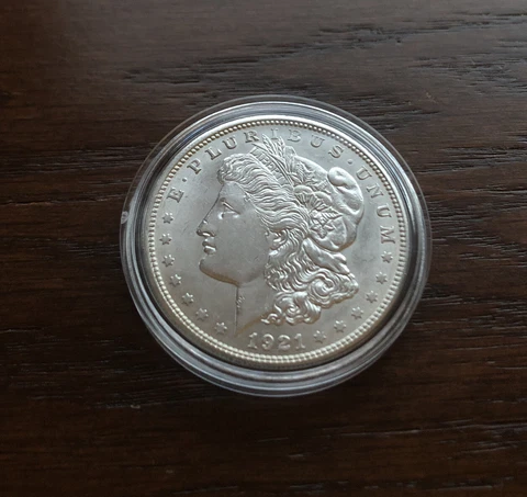 1921-D MORGAN SILVER DOLLAR IN AU CONDITION!! Cover