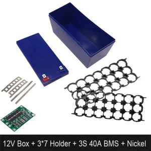 12V 3S 7P 40A Li-ion Battery Pack DIY Kits Case Holder for 18650 Power Wall Blue - Picture 1 of 5
