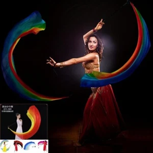 Belly Dance Scarf Silk Veils Belly Dance Veil Shawls Women Light Hand Thrown - Picture 1 of 9