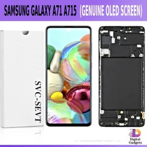 For Samsung Galaxy A71 A715 OLED Genuine Screen LCD Touch Display BLACK FRAME - Picture 1 of 1
