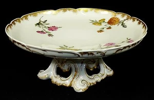 LIMOGES HAVILAND - Schale FUßSCHALE Zierschale - H&CO FRANCE - MH. handbemalt - Picture 1 of 7
