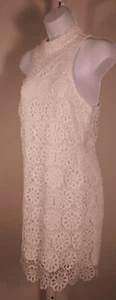 Vestido para mujer LOVERS + FRIENDS blanco superpuesto de encaje sin mangas talla S - Imagen 1 de 7