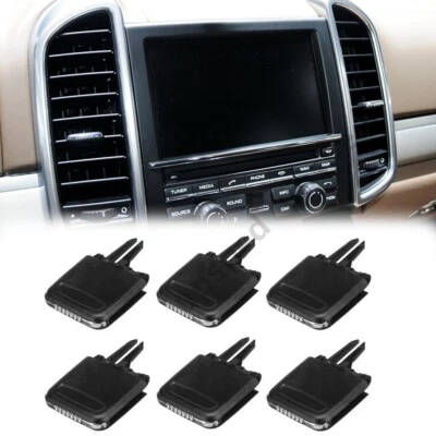 Kit de reparación de clip de lengüeta de salida de aire de aire acondicionado delantero de 6 piezas para Porsche Cayenne 2011-2016 Foto 1 de 4