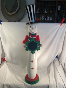 Mark Roberts (?) Nussknacker groß 24 Zoll Schneemann hohe Mütze Weihnachten Feiertage - Bild 1 von 11