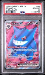 PSA 10 GEM MINT Pokemon Gengar ex Ultra Rare Temporal Forces TEF EN 193/162 - Bild 1 von 2