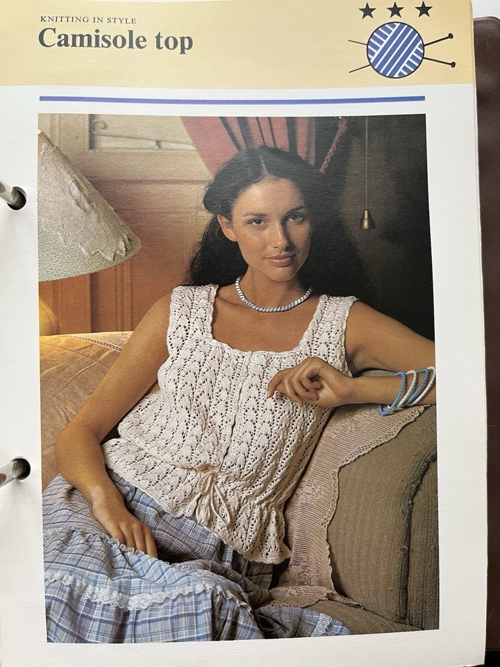 Original Knitting Pattern Ladies Camisole Top - Image 1 of 1