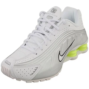 Nike Shox R4 scarpe da ginnastica alla moda da donna in bianco argento - 4 UK - Foto 1 di 8