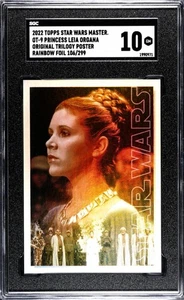 Princess Leia Organs 2022 Topps Star Wars Masterwork SP Rainbow Foil /299 SGC 10 - Picture 1 of 2