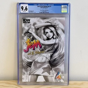 JEM & THE HOLOGRAMS #1 ARTGERM CNP B&W VARIANT CGC 9.6 EARLY STANLEY LAU 2015 - Picture 1 of 3