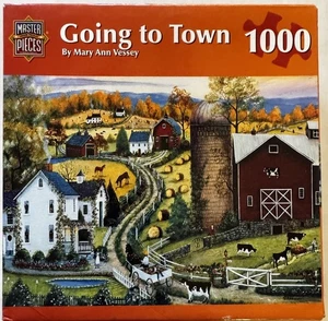 Master Pieces Puzzle 1000 PC Mary Ann Vessey GOING TO TOWN Sealed - Picture 1 of 5