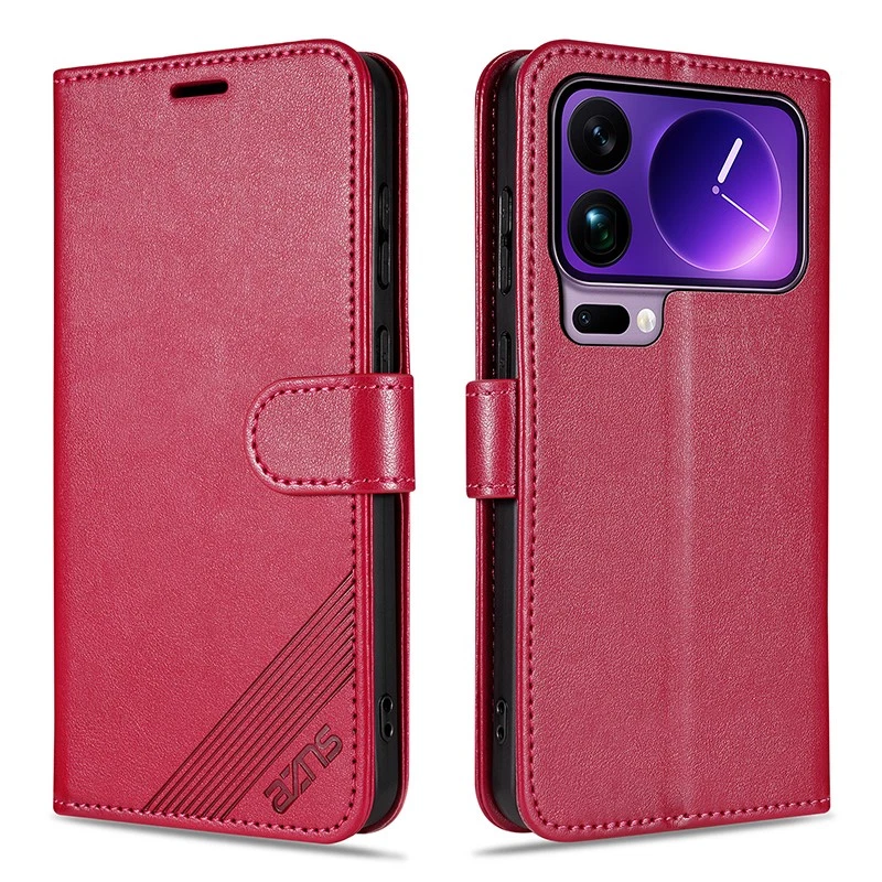 Funda tipo billetera magnética abatible de cuero para Xiaomi 17 Pro/Max a prueba de golpes Foto 1 de 4
