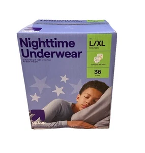 Nighttime Underwear L /XL (60-125Lb.) 36 Count, For Boys & Girls, Super Soft - Picture 1 of 2