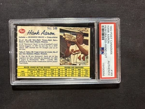 1962 Post Canadian Perforated grade authentic #149 Hank Aaron - Picture 1 of 2