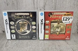 PROFESSOR LAYTON AND PANDORA'S BOX DS AND THE CURIOUS VILLAGE DS - DS BUNDLE - Picture 1 of 5