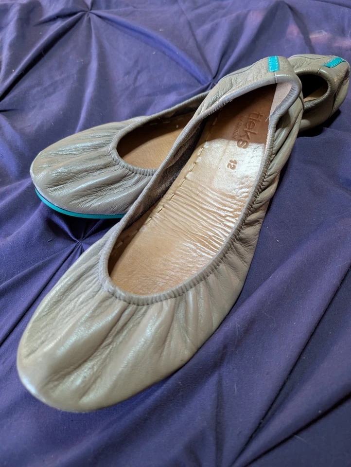 Sapatilhas de balé femininas Tieks By Gavrieli couro acastanhado tamanho 12 - Imagem 1 de 4