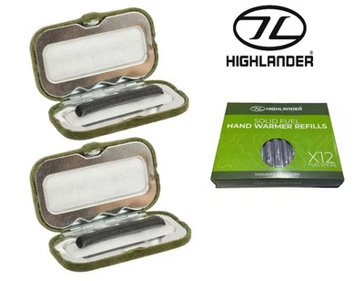 BONUS PACK Highlander Pocket Hand Warmers Pack of 2  Plus 12 Refill Rods - Image 1 of 4