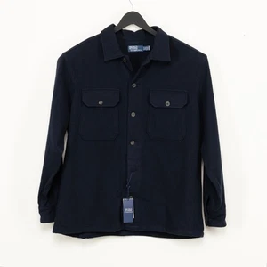 Polo Ralph Lauren Men Wool Blend Utilitarian Twill Shirt Navy Size XL - Picture 1 of 7