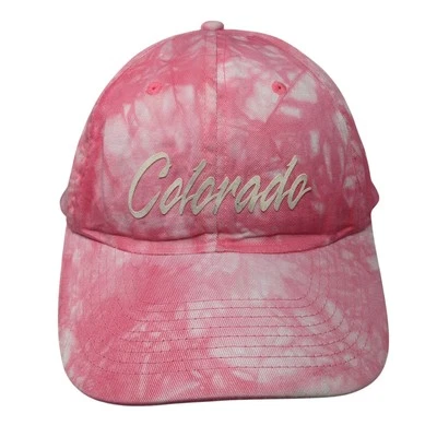 Chapéu Colorado Strapback rosa tingido tamanho único ajustável Cobra 6 painéis - Imagem 1 de 4