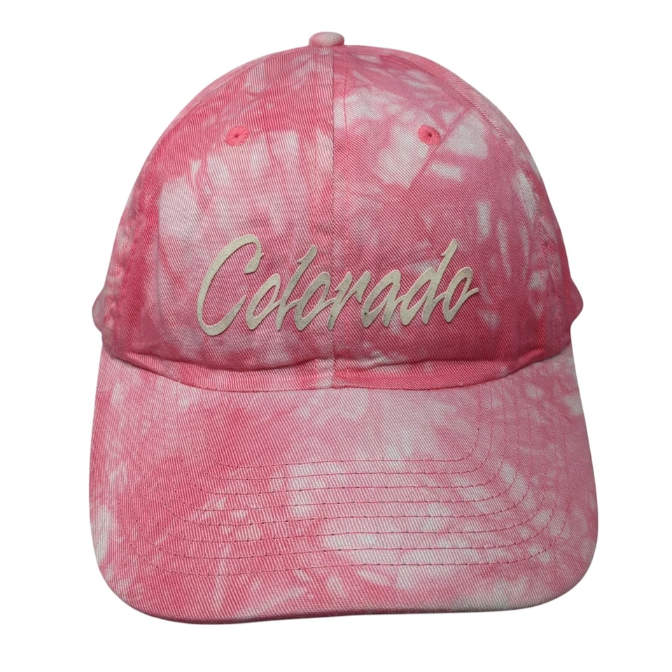 Colorado Strapback Hat Pink Tie Dye One Size Adjustable Cobra 6 Panel - Image 1 of 4