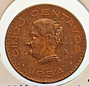 1954 Mexico 5 Centavos KM#424 - Picture 1 of 4