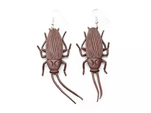 Pendientes de cucaracha miniblings colgante espeluznante Halloween artículo de broma goma - Imagen 1 de 4