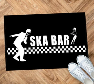 SKA BAR Black in door mat Man Cave Music room 75 x 50 cm Door mat - Picture 1 of 3
