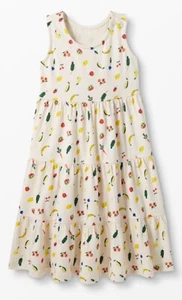 Hanna Andersson Twirl Power Tank Dress Ecru Fruit Tiered Multicolor Print - Picture 1 of 10