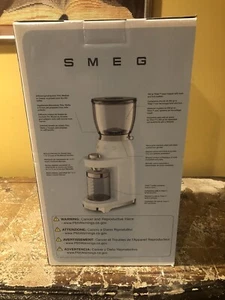 Brand New Smeg CGF01PBUS Pastel Blue 50s Retro Style Coffee Grinder - Picture 1 of 3