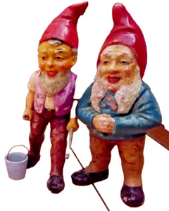 Konvolut 2 antike DDR-Gartenzwerge, 70er Jahre - Bild 1 von 2