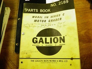 GALION 118 SERIES C MOTOR GRADER PARTS BOOK SN 10750 & UP - Picture 1 of 6