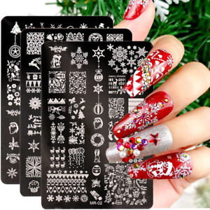 Christmas Nail Stamping Plate Nails Art Deroration Snowflakes Christmas Tree