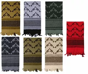 Sciarpa tattica del deserto araba pesante fucili incrociati Keffiyeh colori a scelta - Foto 1 di 29