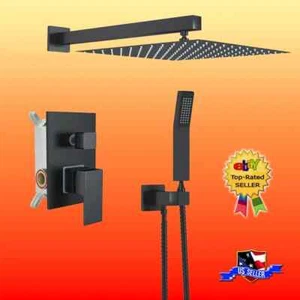 Zovajonia Rainmaker Juego de Ducha Negro Mate Sistema de Ducha de Lluvia *Nuevo* - Imagen 1 de 3