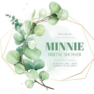 Customizable Bridal Wedding Shower Invitation Card Template #5 DIGITAL DOWNLOAD - Photo 1 sur 10