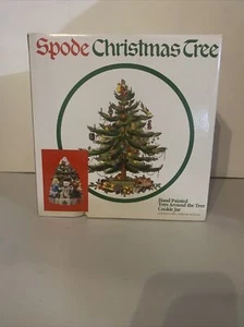 Spode Christmas Tree Cookie Jar Toys Around the Tree Santa Lid 13" W/ Box - Picture 1 of 6