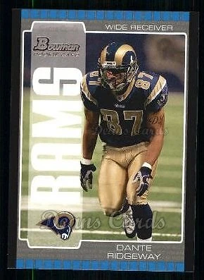 2005 Bowman #202 Dante Ridgeway Rams RC Ball St 8 - NM/MT - Image 1 of 1