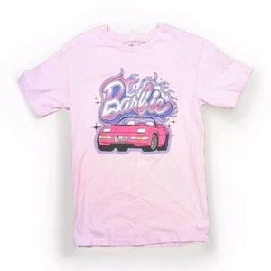 Barbie Corvette Racer Graphic Tee L Pink Shirt - Picture 1 of 2