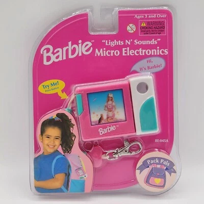 Vintage BARBIE Lights N' Sounds Micro Electronics Pack Pals View Cam Keychain - Image 1 of 3