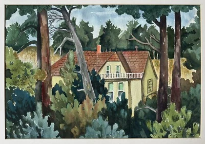 Arte pictórico Zelma Dale (1911-1990) escuela de Berkeley paisaje de California Foto 1 de 4