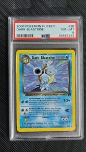 DARK BLASTOISE 20/82 TEAM ROCKET NON HOLO Graded PSA 8 - Picture 1 of 2