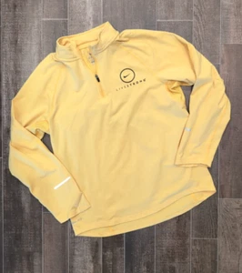 Nike Dri Fit Kids / Juniors Live Strong Yellow Half Zip Jacket Size Medium - Picture 1 of 7