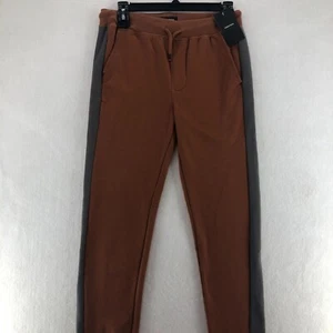 Nordstrom Side-Stripe Joggers Boys' XL (14/16) Brown Patina-Grey Side Pockets - Picture 1 of 9