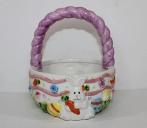 Jay Import Porcelain Easter Basket - Picture 1 of 10
