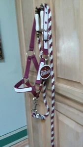 Nuovo cavallo puledro in nylon mini pony marrone con sovrapposizione bianca e piombo abbinato - Foto 1 di 2